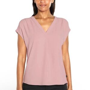 Banana Republic Pink V-Neck Blouse